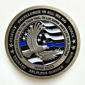 China Souvenir Manufacturer Custom Metal Embossed Soft Enamel Navy Custom Challenge Coins