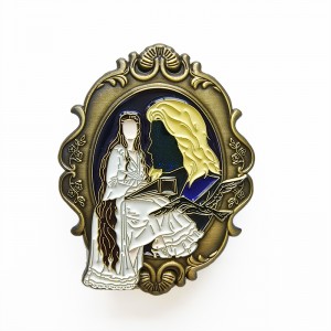 Bathodydd aloi metel platiog aur sgleiniog wedi'i wneud yn arferol gwneuthurwr bathodydd bathodydd wedi'i addasu ar gyfer arwyddlun cartwn enamel meddal arwyddlun pin pin o ansawdd uchel pin lapel anime