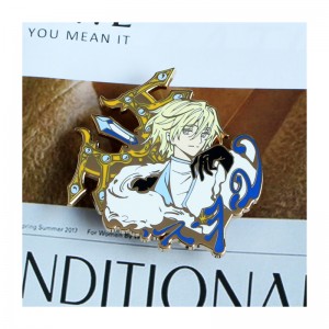 Kunshan pin factory wholesale high quality fantasy anime enamel lapel pins with gradient pearl effect