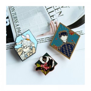 Kunshan pin factory wholesale high quality fantasy anime enamel lapel pins with gradient pearl effect