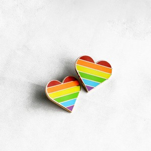 I-LGBT RACH Heart ne-Flag Enamel Pins