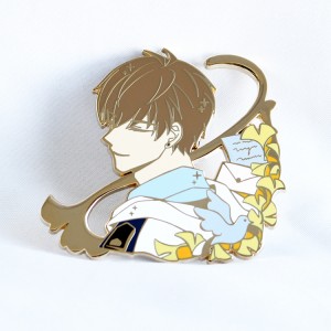 Figura idolo kpop coreana per badge personalizzati