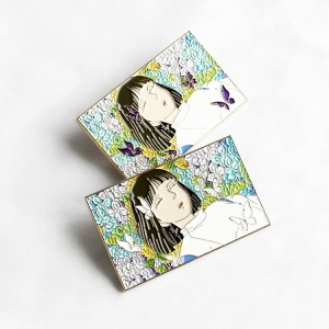 Miyazaki Hayao famous cartoon spirited away haku soft enamel pins wholesale personalized badges