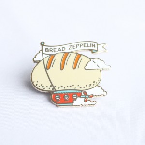 Bread Zeppelin Hard Emalel Custom Movie Badges Breadship Decorative Pins for Hats