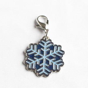 snow chard with glitter by lobster clasp Make Your Own Lapel Pin