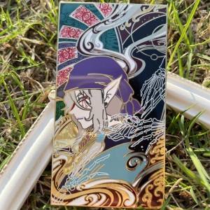 Ipasadya ang 3d metal anime glitter lapel pin bulk soft hard enamel pin badge kaibig -ibig cartoon girl rose ginto pasadyang enamel pin