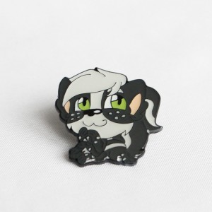 glassed dog enamel pins with glow eyes cute  poodle pins