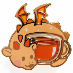 Aangepaste ontwerper Koffie Melk Tea Brooch Lapel Pin Custom Metal Logo Oulike sagte emalje -pen