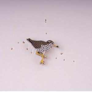 bird shaped soft enanmel pins charming accessory badges for clothing