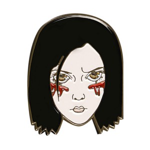 feeber Frae Kapp Portrait schwéier Enamel Pins