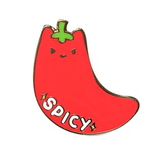 Red Spicy Chilli Pepper Cartoon Hard Enamel Pins