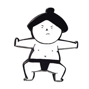 Japansk sumo myke emaljepinner