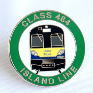 Island Line Train Hard Enamel Pins