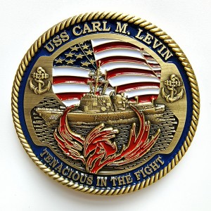 China Wholesale Souvenir Challenge Coin Factory Antique 3D Military Police Metal Coin Custom Rope Edge Challenge Coin