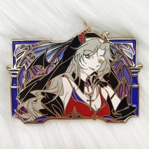 I-Design Design eyenziwe ngezifiso Ilogo Metal Pin Pin Anime Cartoon Metal Lapel Badge Souvenir Confise