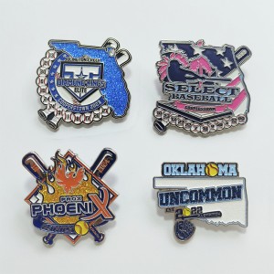 China Manufacturer Custom Custom Boap Blank Boaty Zinc Alloy Krismasy Lapel Pins