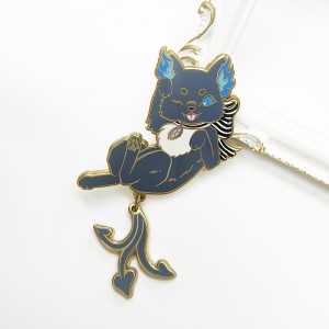 Pins de esmalte de gato travieso de anime personalizados