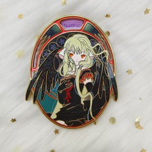 PAIZA PAIZA GRAGIENT SY CRAINED PRINTIK ENAMEL PIN