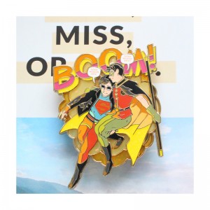 Wholesale Custom Personalized Metal Cute Anime Safety Hat Hard Enamel Logo Pin