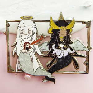 High Quality Metal Badge Manufacture Plated Glitter Anime Cartoon Hard Enamel Pin Soft Lapel Pin Custom Enamel Pin