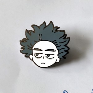 Cartoon Fashionable Bulk Transparent Glass Girl Hard Anime Metal Pin Custom Logo Made Enamel Pin Manufacture