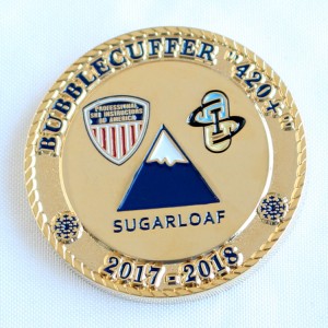 Factory Basic Customization Soft Enamel Challenge Coin with Rope Line Edge Design