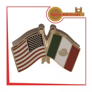 Sino USA  two flag pins