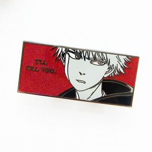 Custom Hard Anime Enamel Pin Badge Popular Glitter Lapel Pins