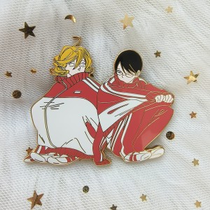 Custom Campus ti gason anime Hard emaye PIN