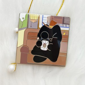 Aangepast Black Cat -scherm Afdrukken Hard Email Pin