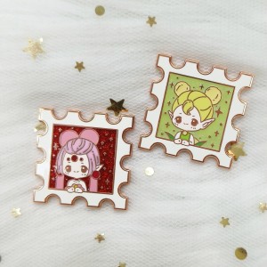 Custom nga Glitter Stamp Enamel Pin