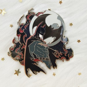 Custom Batman Glitter Transparent Enamel Pin