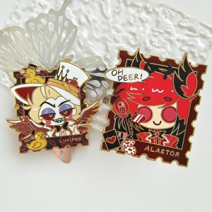 Anime character transparent printing hard enamel pin