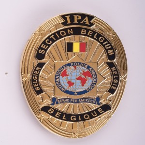 IPA big police badge 3D soft enamel pins