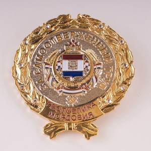 Moldova Medal 3D Honor Golden Badges With Diamond